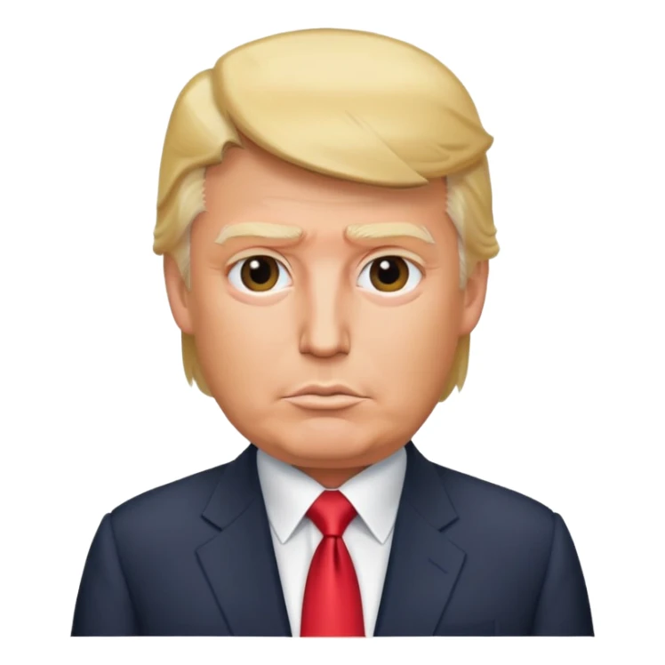 Donald Trump with blonde hair and suit sticker