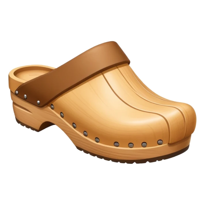 simple wooden traditional minimal clog  sticker