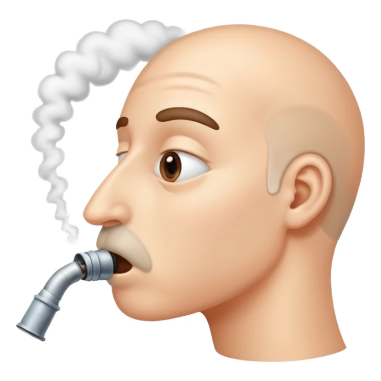 A nose that inhales exhaust fumes  sticker
