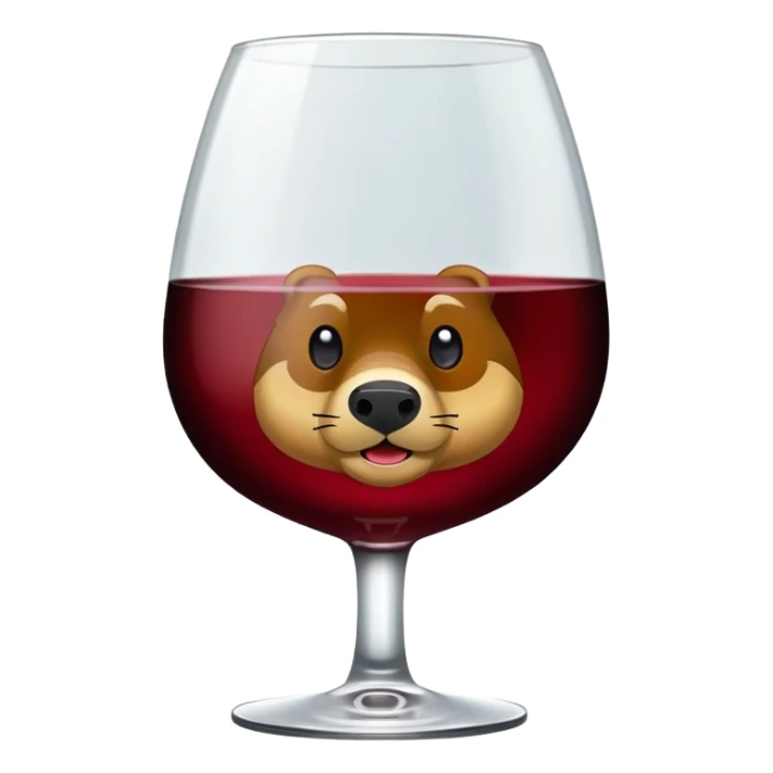 Un sanglier dans un verre à vin  sticker