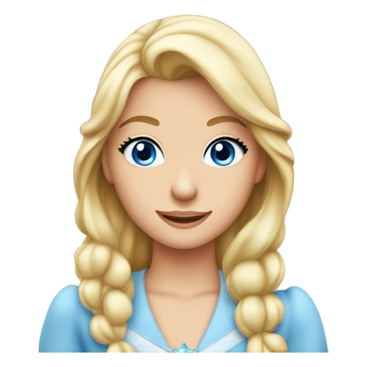 Cinderella wearing Santa hat and have blue eyes sticker