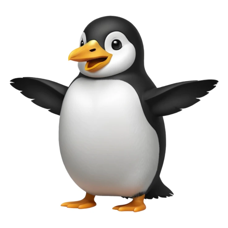 Gloria the penguin from Happy Feet, joyful and singing sticker