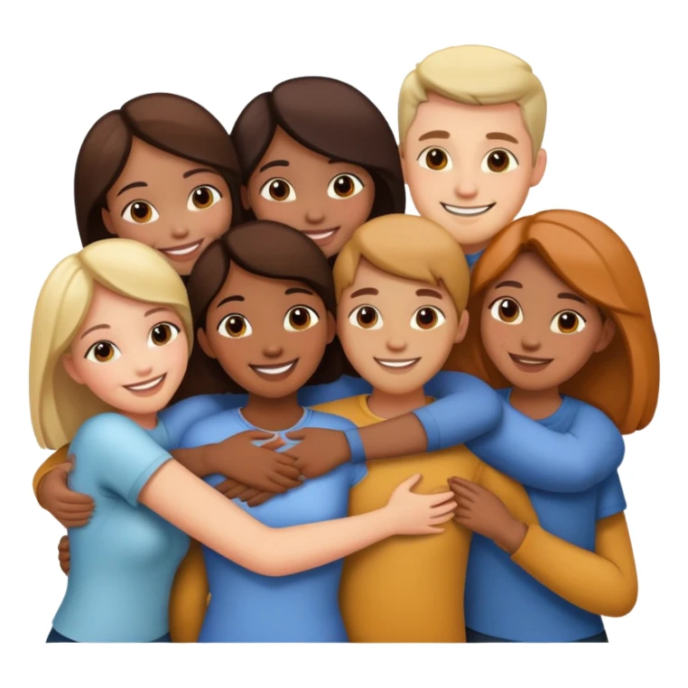 To people hugging sticker