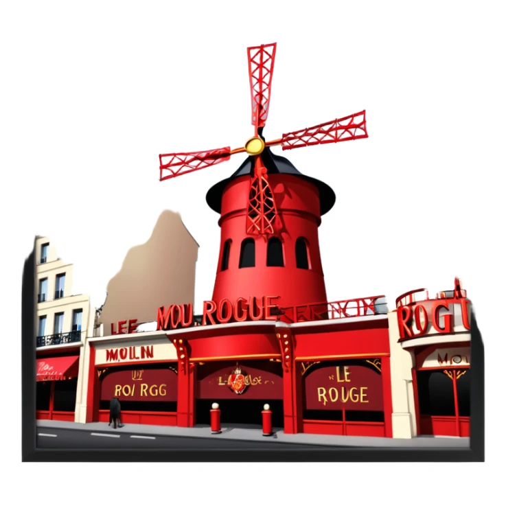 Je veux le moulin rouge de paris sticker