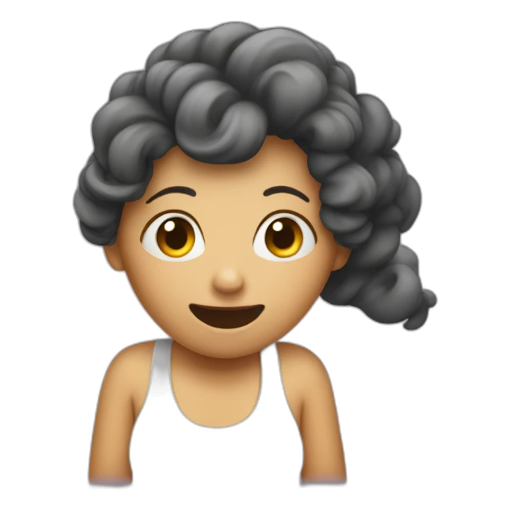 farting woman shy sticker