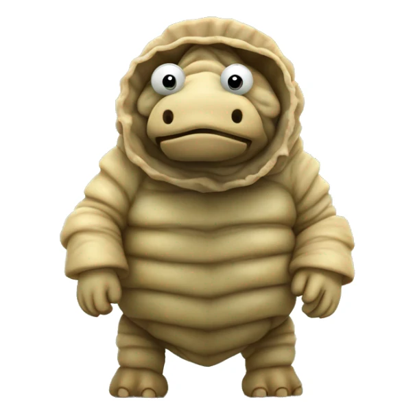 a tardigrade dressed up in a trojan horse custome sticker
