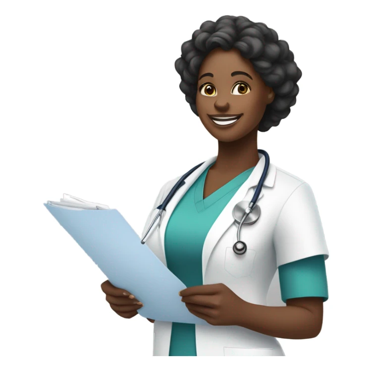 Black woman nurse sticker