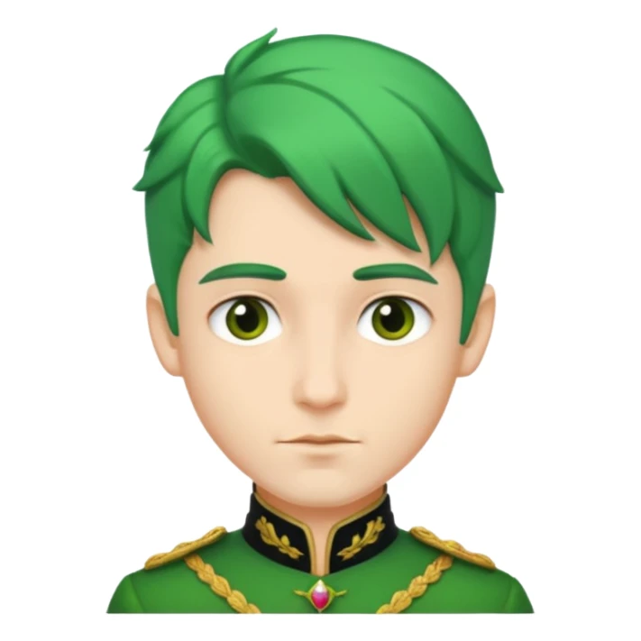 royal prince with green hair sticker