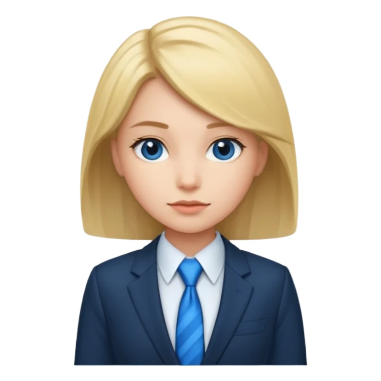 girl with suit and blue tie sticker