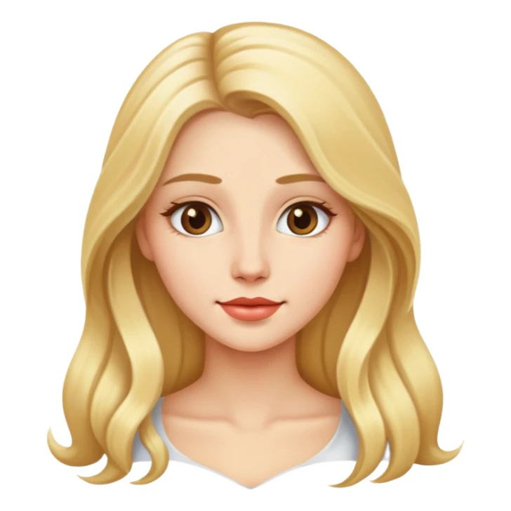 Romantic long blonde hair woman  sticker