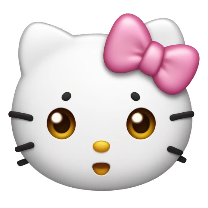 Hello kitty wearing a bow that has pink frosting and sprinkles  sticker