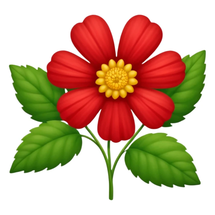 Broto de planta de flor vermelha sticker