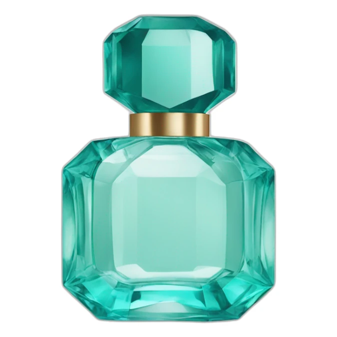 Iconic Octogonal Crystal Fragrance Bottle Turquoise Tint sticker
