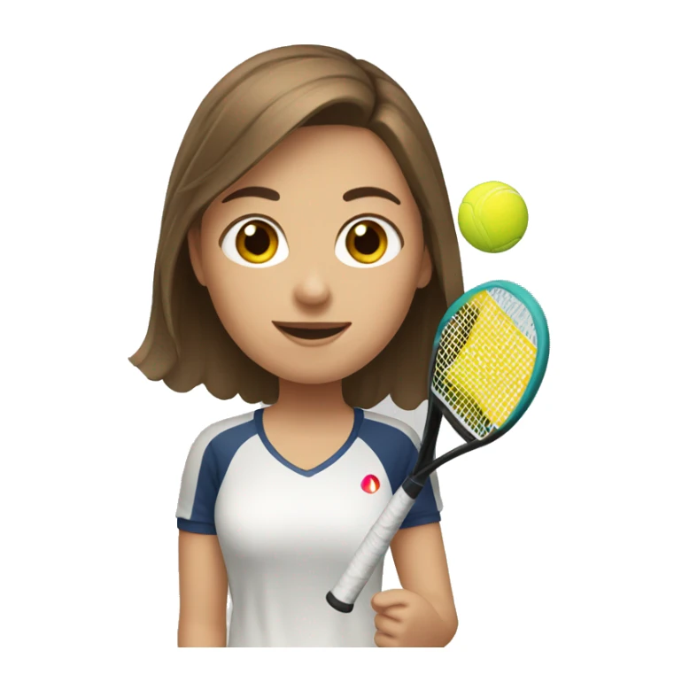 Girl brown hair playing Padel  sticker