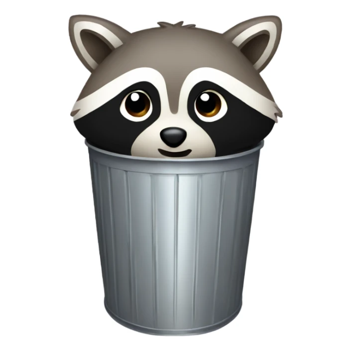 raccoon trash can sticker