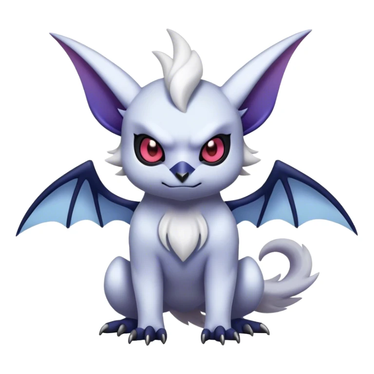 Edgy Cool Kawaii Noibat-Absol-Pokemon Full Body sticker