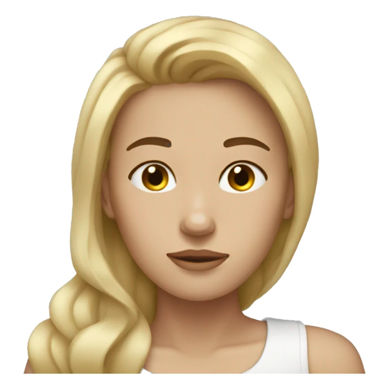 brunette girl with blonde hair sleeping sticker