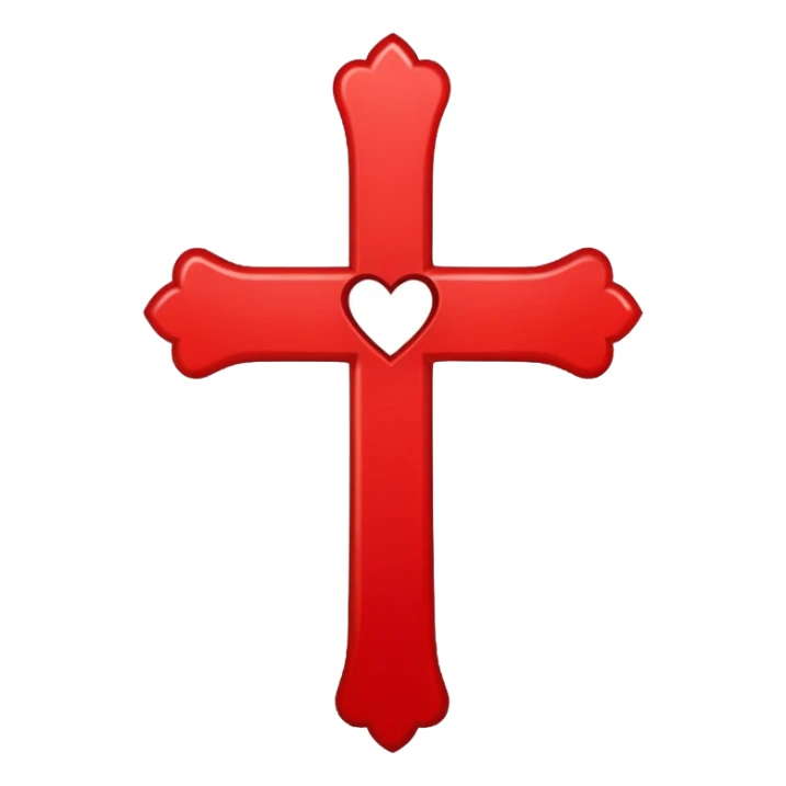 un coeur barré avec un croix sticker