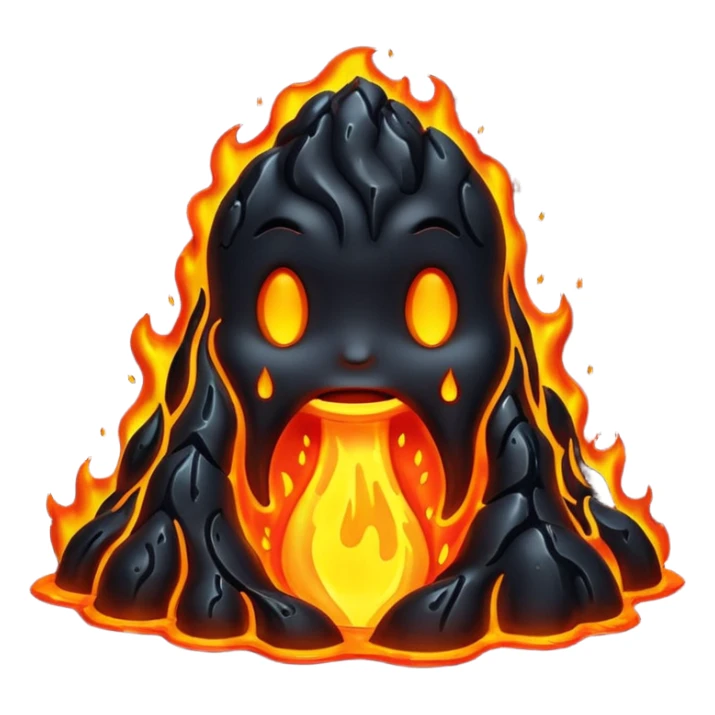 create an emoji of a little lava flow sticker