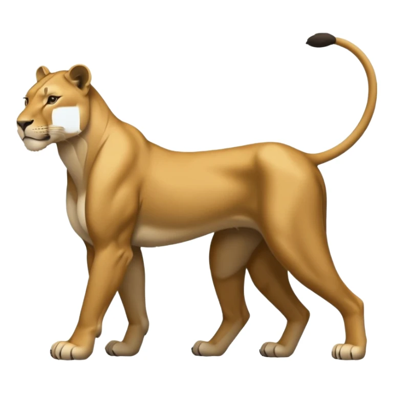 a lioness's silhouette with four legs sticker