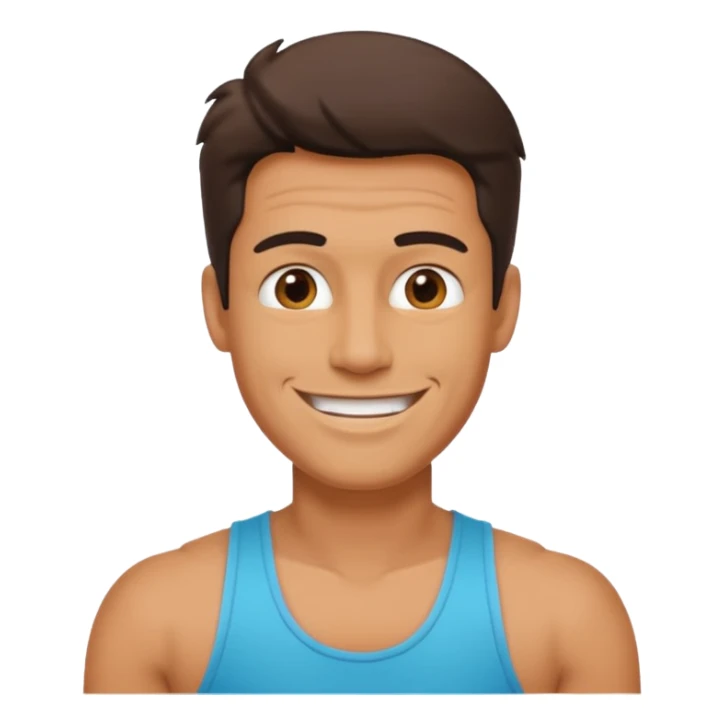 80s men with tank top sticker