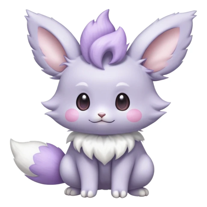 Minccino-Espurr-Fakémon-hybrid-creature (full body)  sticker