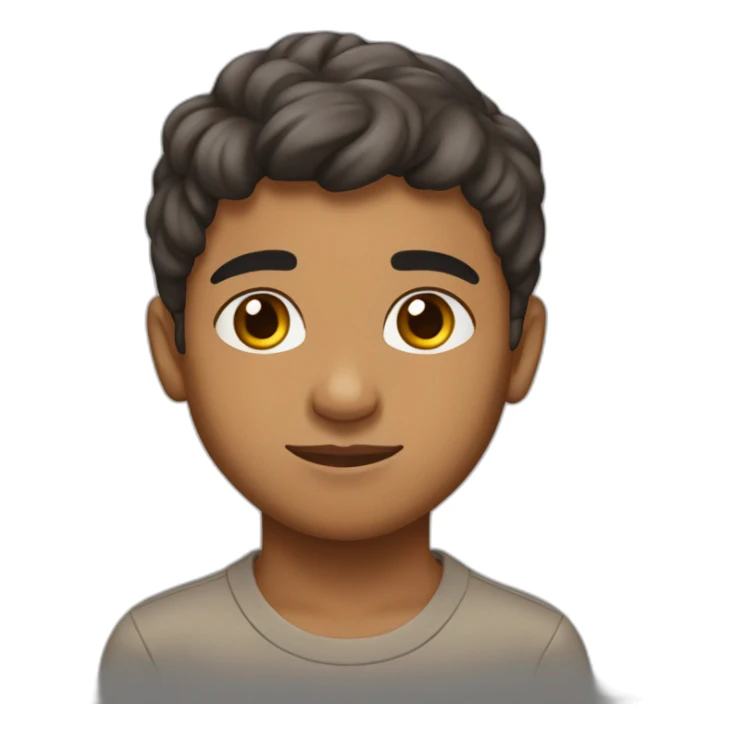 armenian-brownskin 14 y. o. boy, front view sticker