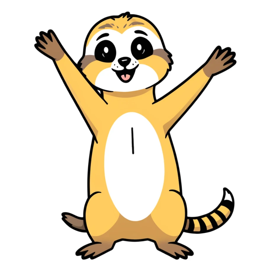 Meerkat rocking to music sticker