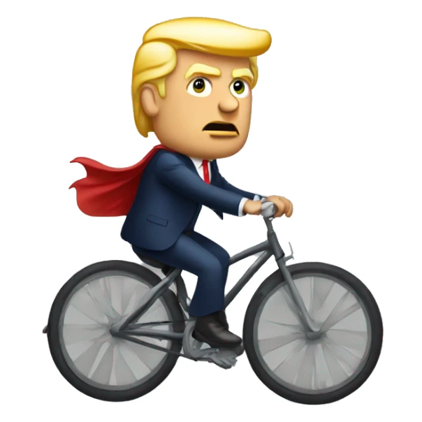 "Donald Trump sur le vélo"  sticker