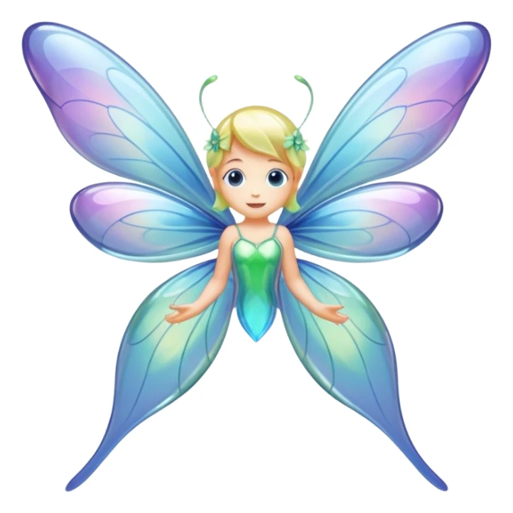 small fairies with glass wings sticker