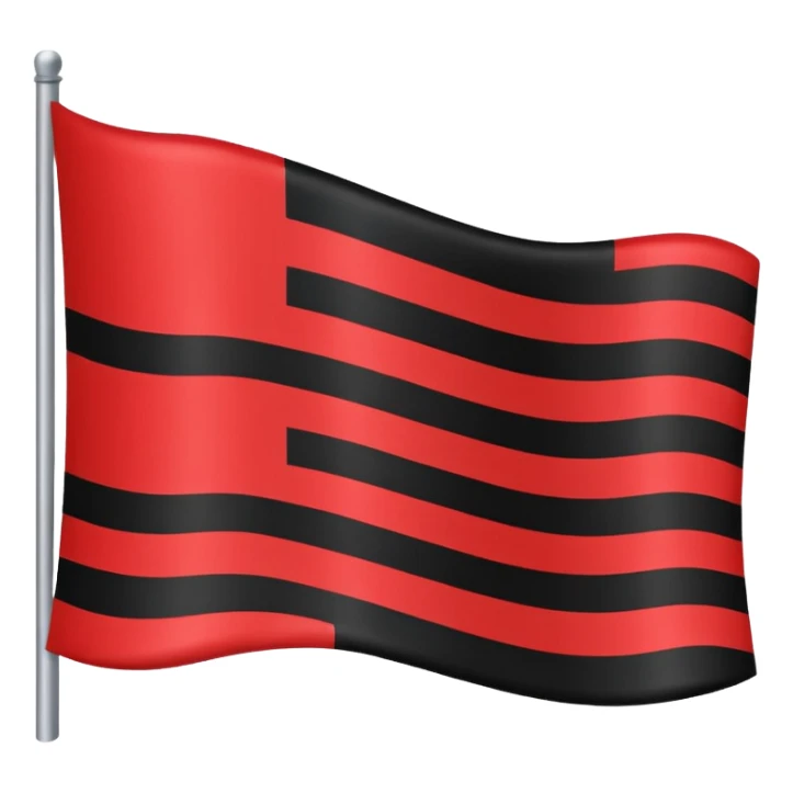Creat an flag win red and black colour only colour not designs sticker