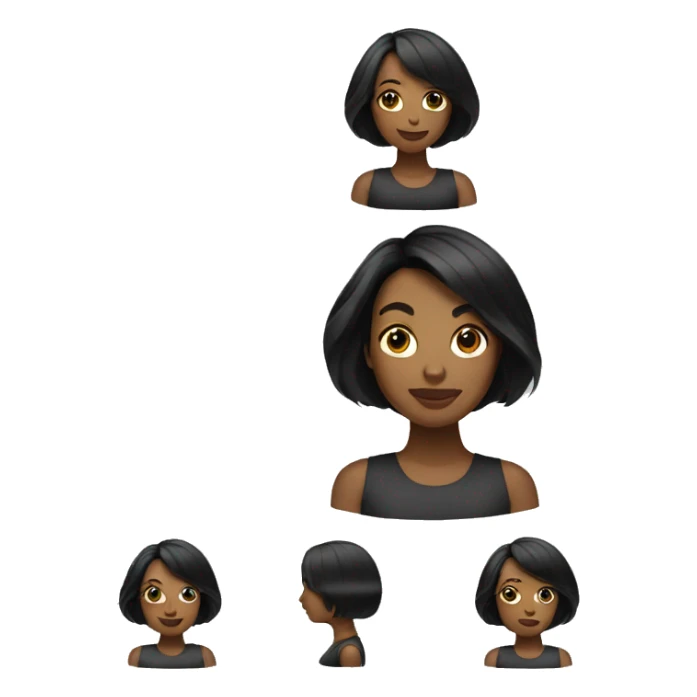 BLAC WOMEN WITH A BOB HAIRCUT sticker