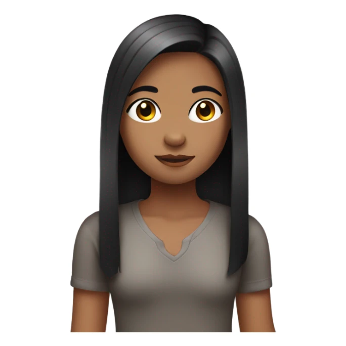 mixed child girl with straight hair sticker