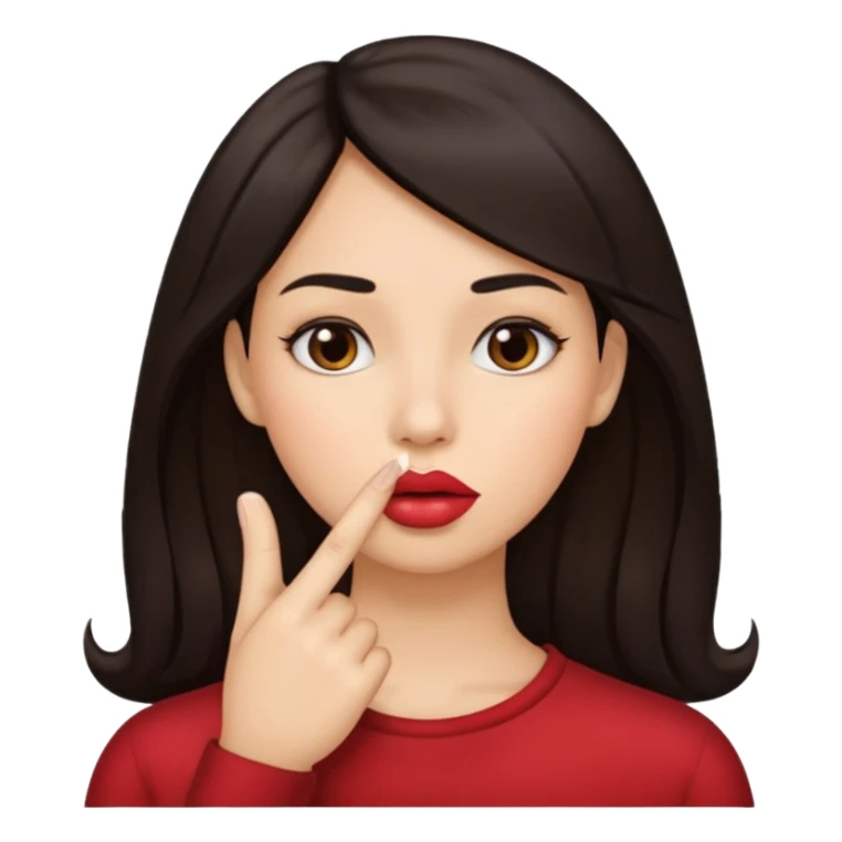 Boca con un dedo en los labios sticker