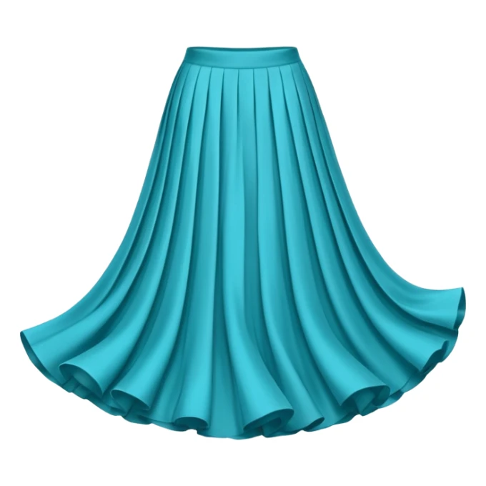Long blue green turquise skirt sticker