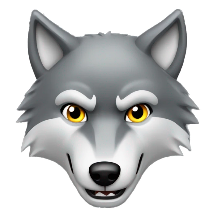 A Grey wolf Angry to the point of Danger sticker