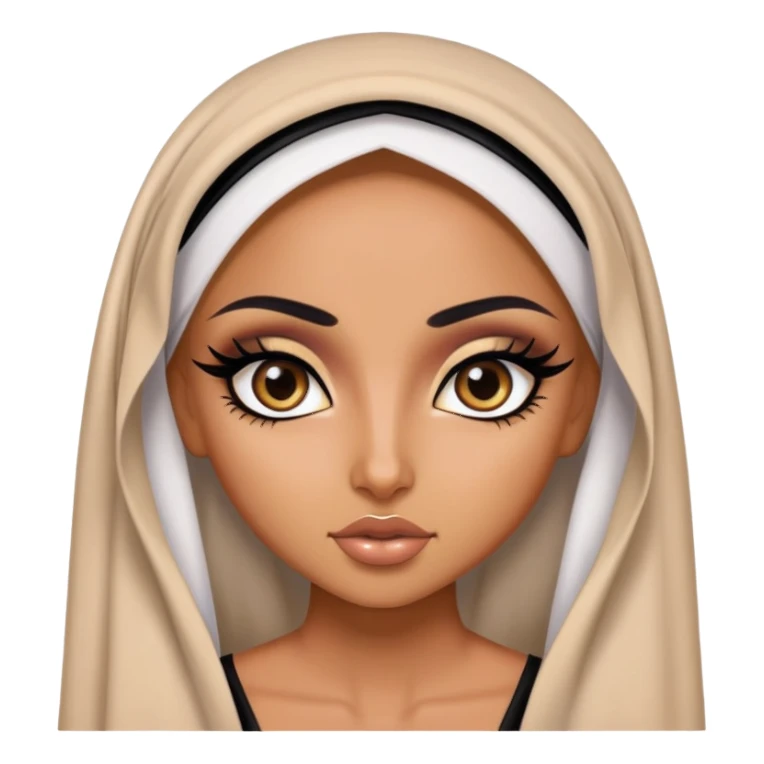arabian, pretty eyes, black eyeliner, pretty bratz baddie sticker