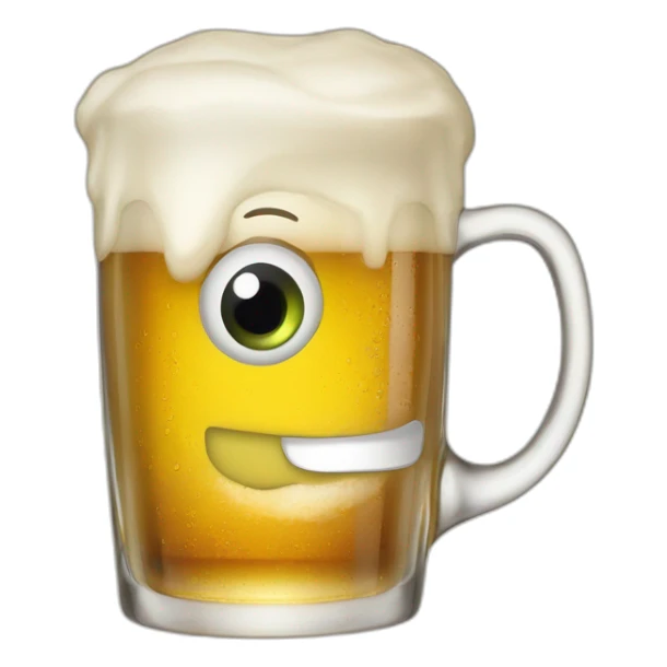 verre de biere avec des yeux sticker