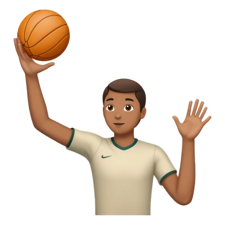 Person catching a ball hands moving backwards  sticker