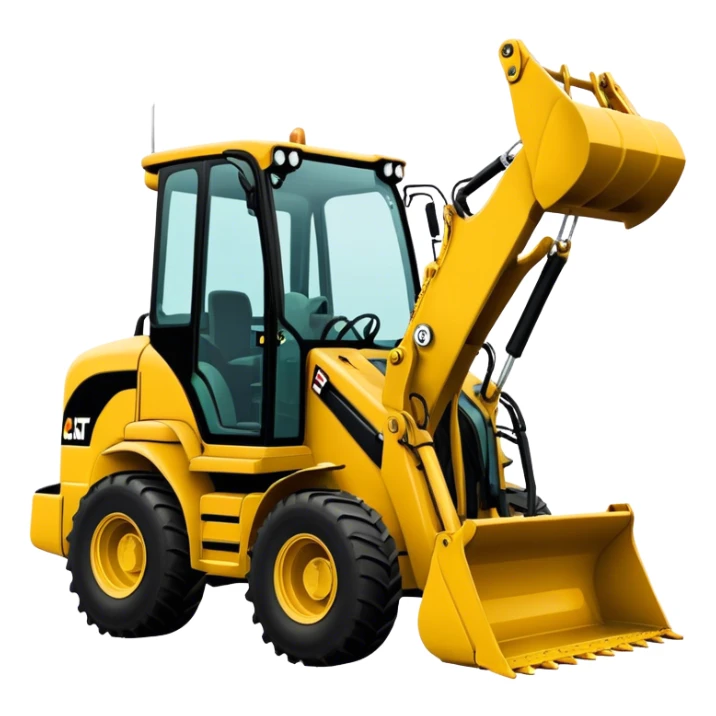 Backhoe Loader - Caterpillar 430F (Model Year: 2021) (Iconic colour: Yellow) sticker