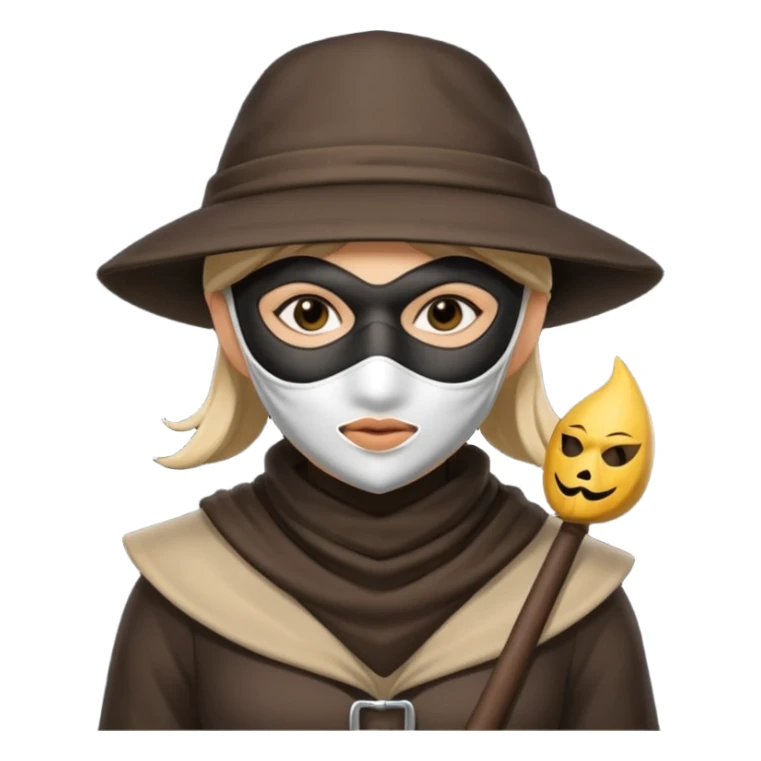 thief, hat, thief mask, thief dress. sticker