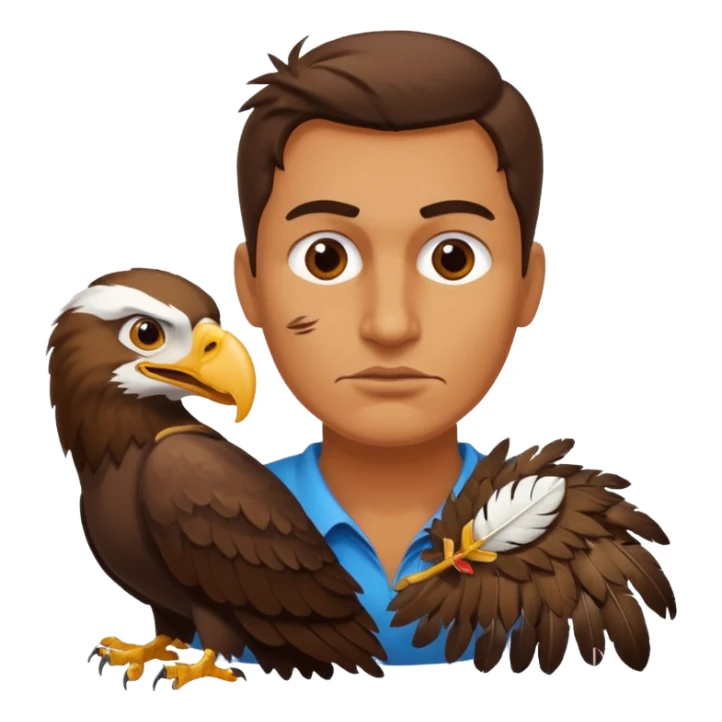 Man eating an eagle  sticker