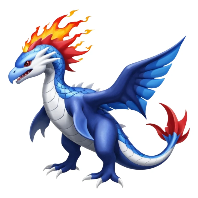 Lugia-Kyogre-Salandit-Reshiram-Latios-fusion-creature (full body) sticker