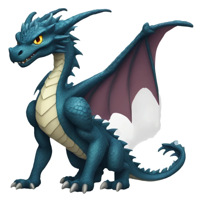 Cool and edgy dragon-Fakémon full body sticker