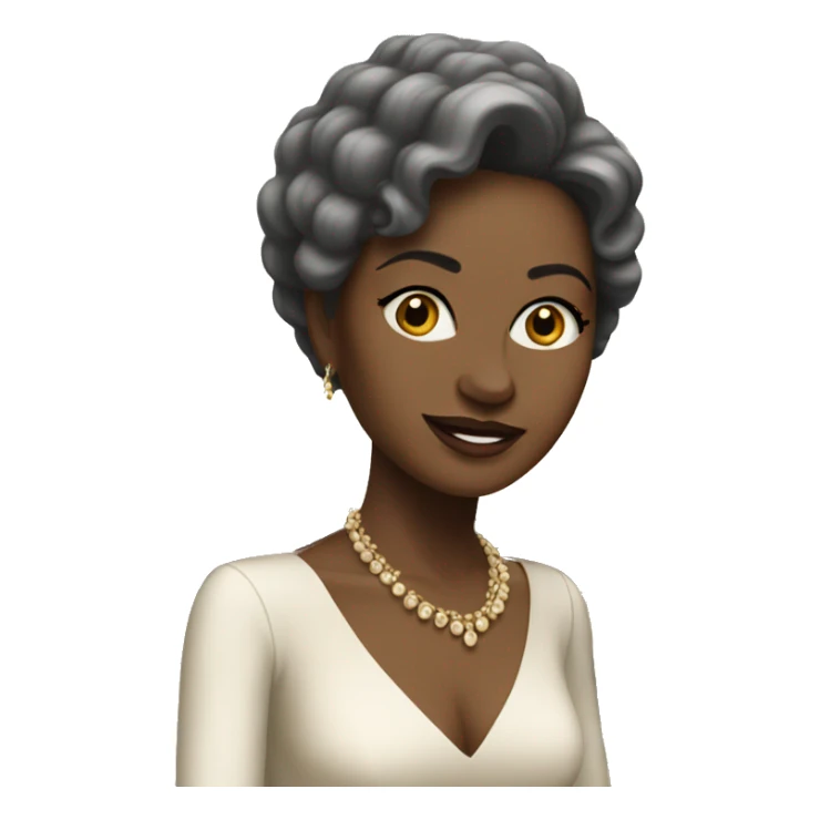 white lady in a classy dress playing a beige grand piano sticker