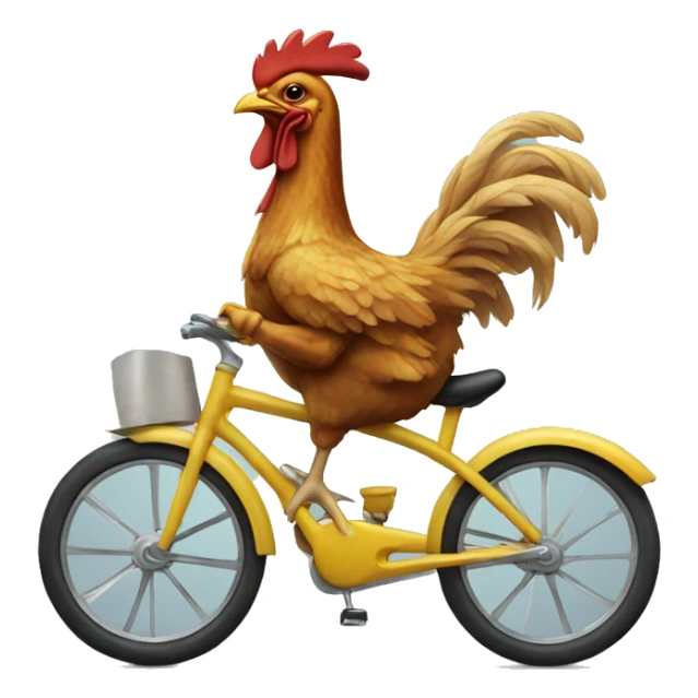 chicken riding on a bike sticker