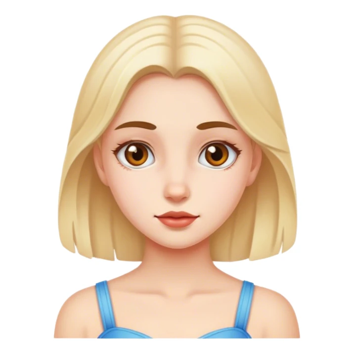 realistic portrait of girl sticker