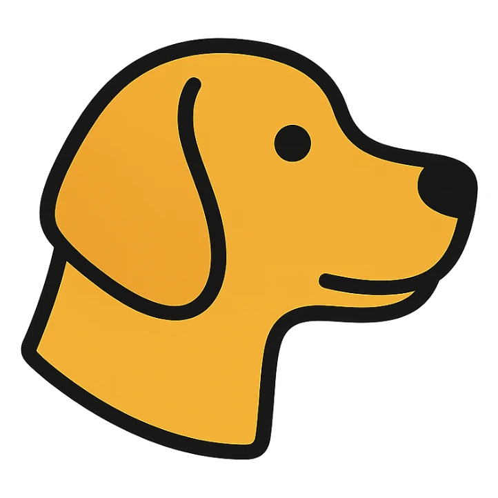 side profile of a dog icon sticker
