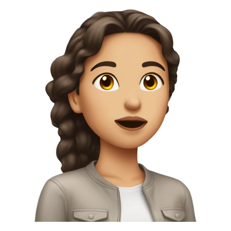 Brunette girl that is sending kisses xoxo sticker