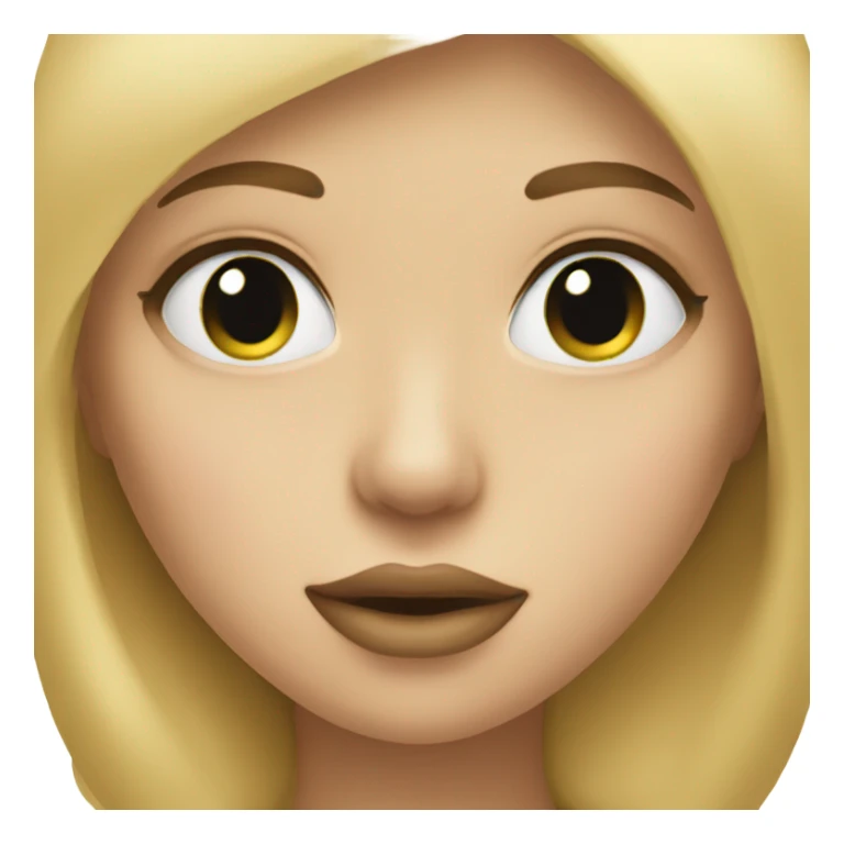 girl with blonde hair kiss lips sticker